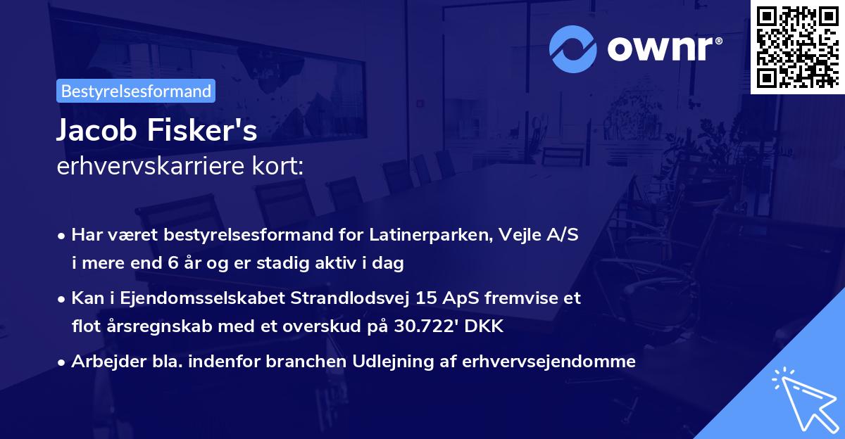 Jacob Fisker's erhvervskarriere kort