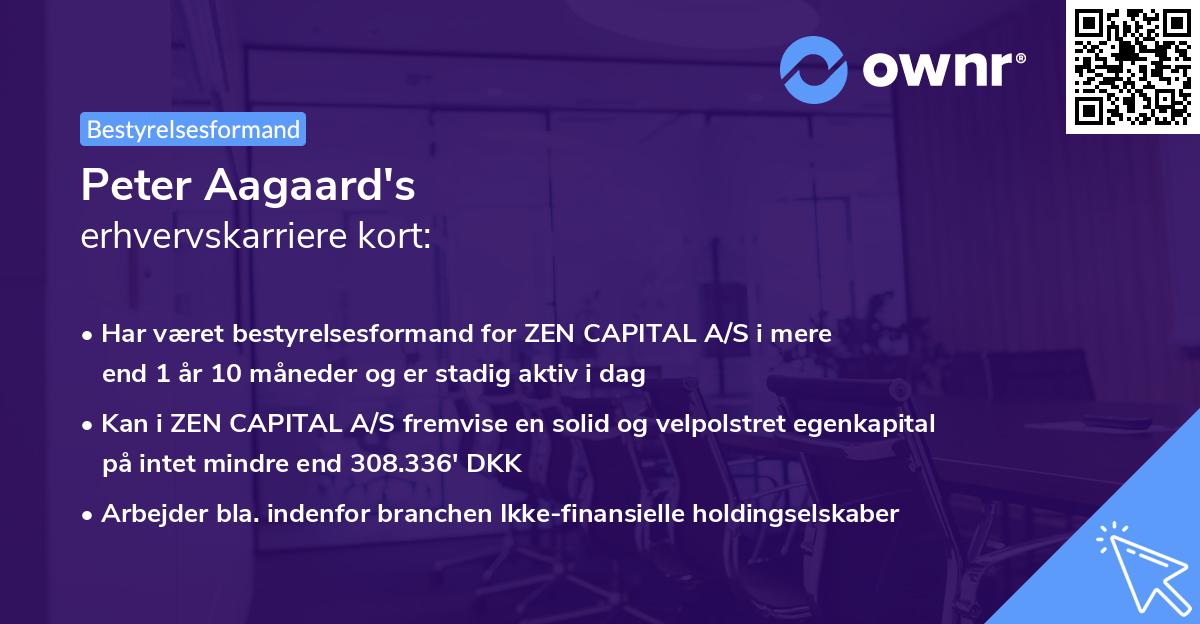 Peter Aagaard's erhvervskarriere kort