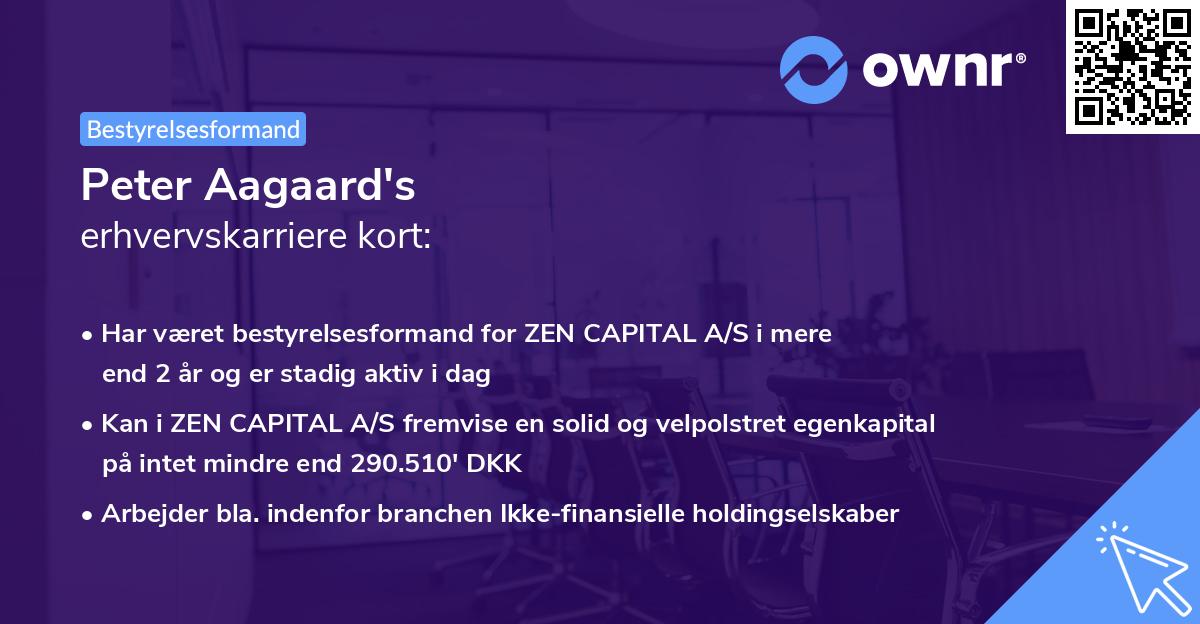 Peter Aagaard's erhvervskarriere kort