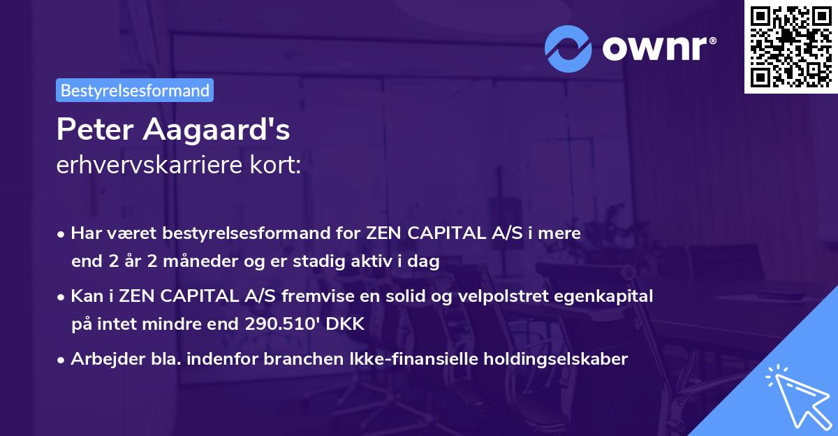 Peter Aagaard's erhvervskarriere kort