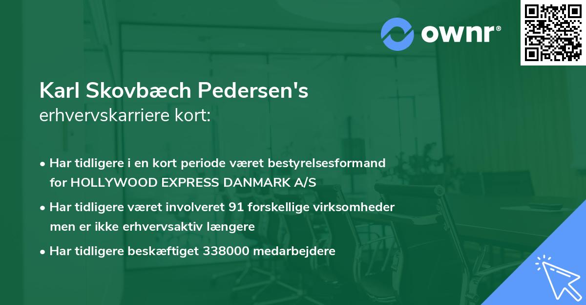 Karl Skovbæch Pedersen's erhvervskarriere kort