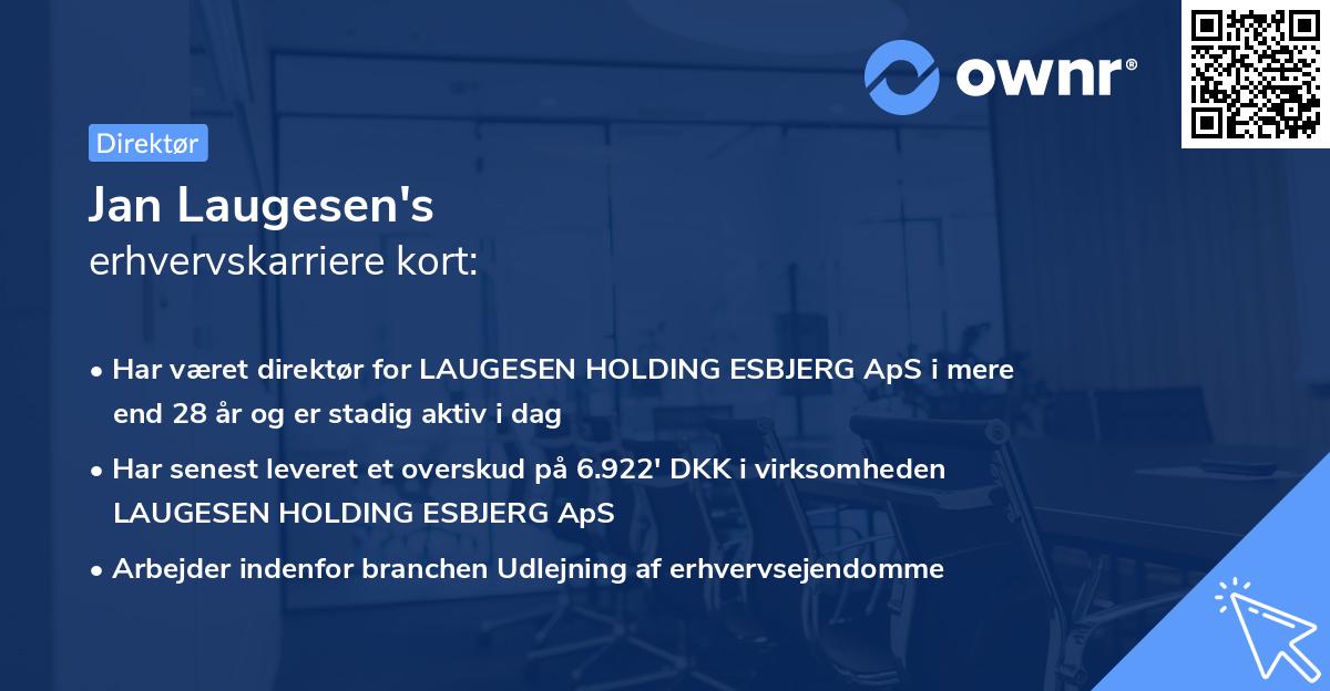 Jan Laugesen's erhvervskarriere kort