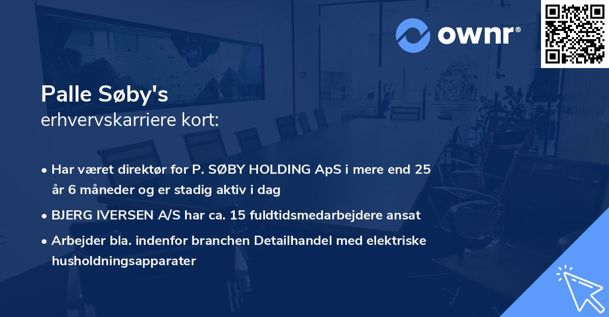 Palle Søby's erhvervskarriere kort