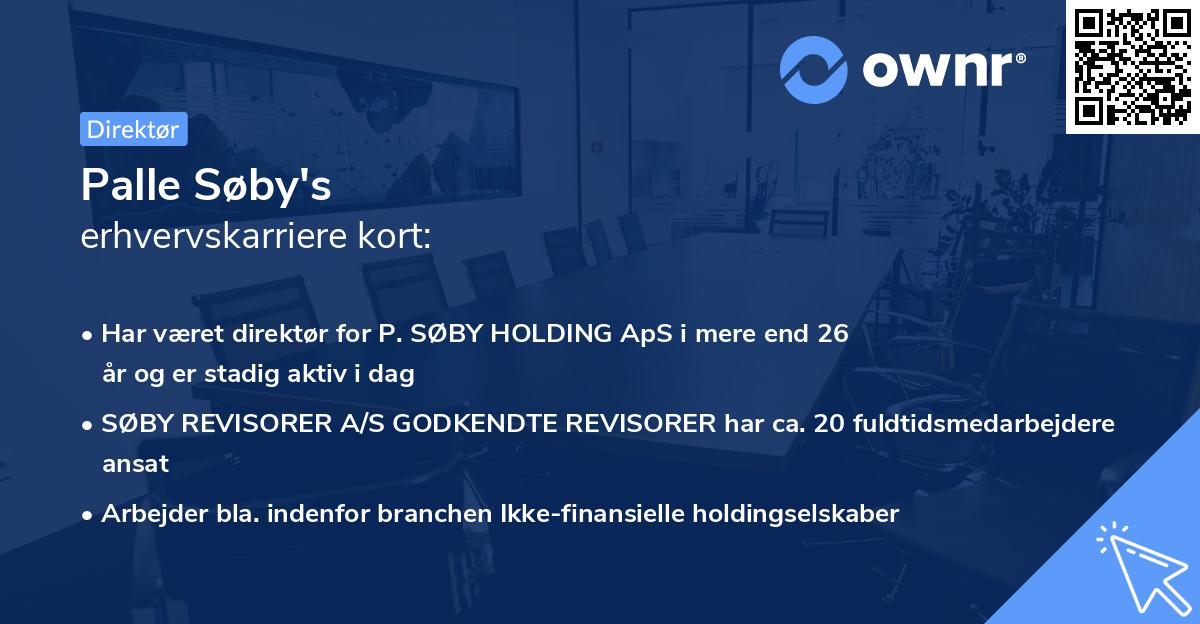 Palle Søby's erhvervskarriere kort