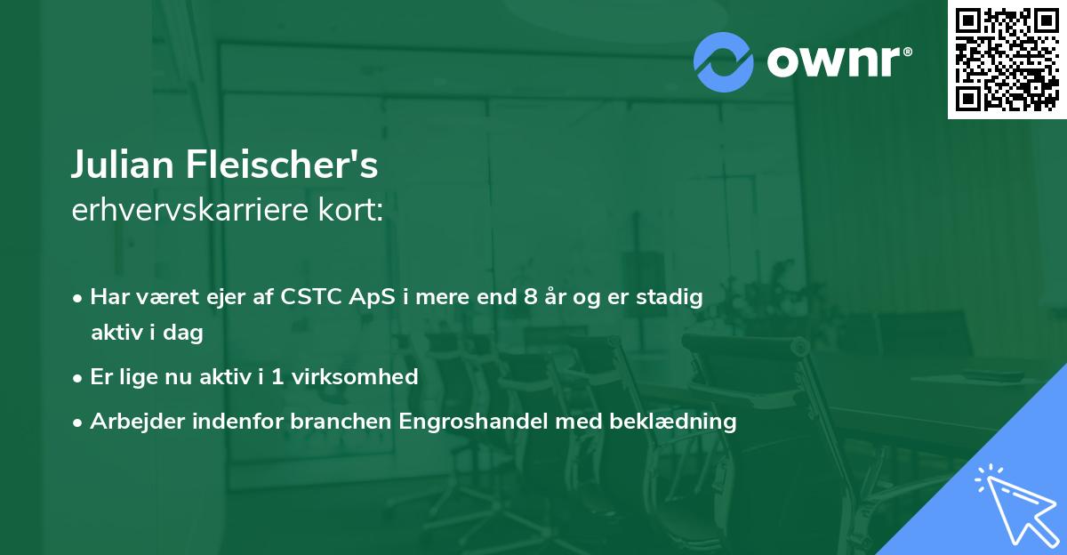Julian Fleischer's erhvervskarriere kort