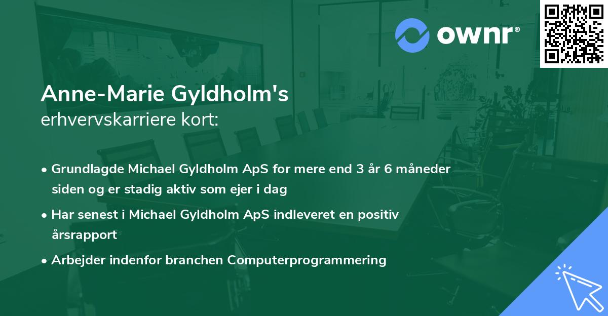 Anne-Marie Gyldholm's erhvervskarriere kort
