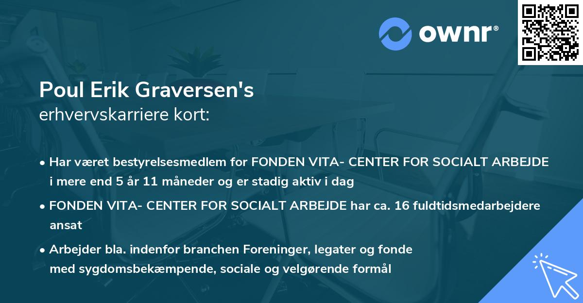 Poul Erik Graversen's erhvervskarriere kort