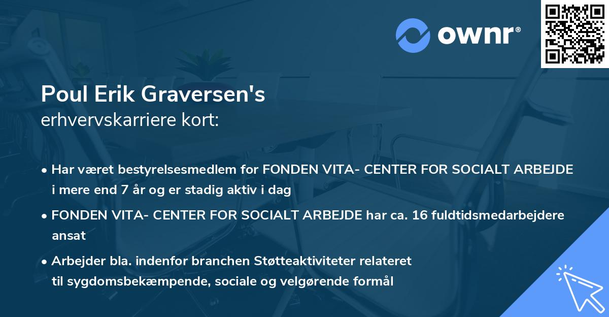 Poul Erik Graversen's erhvervskarriere kort