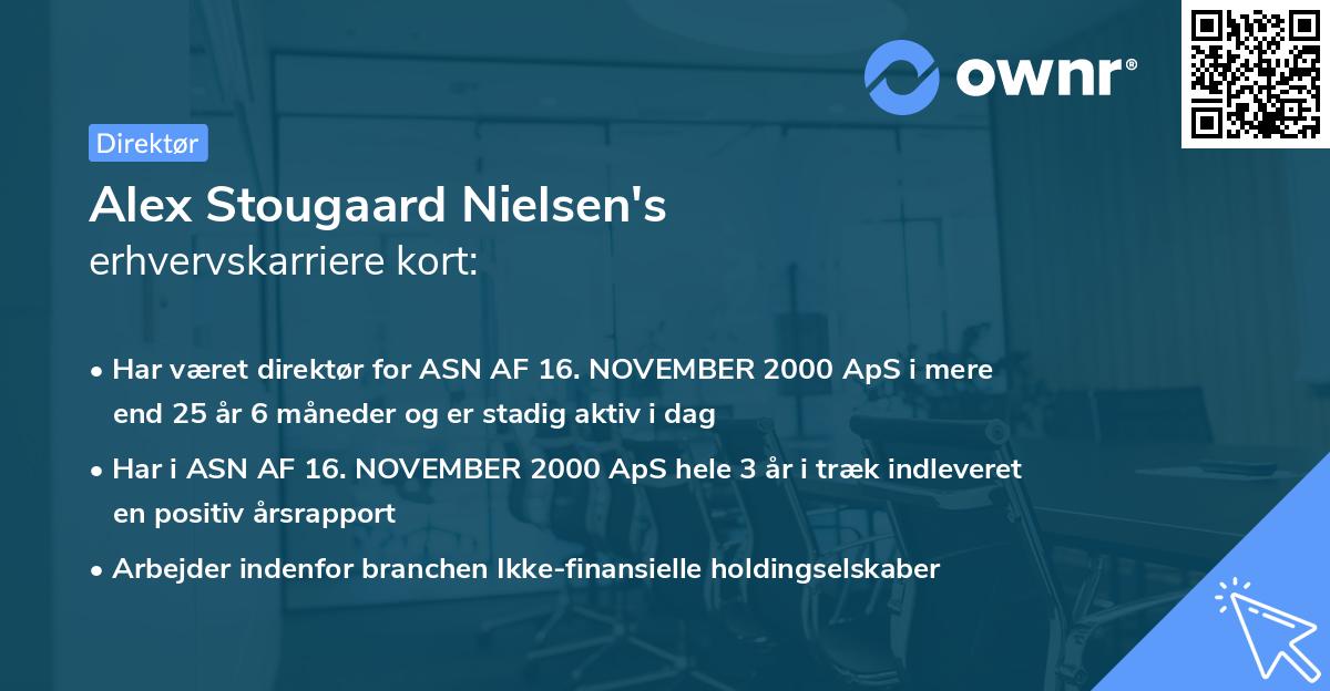 Alex Stougaard Nielsen's erhvervskarriere kort