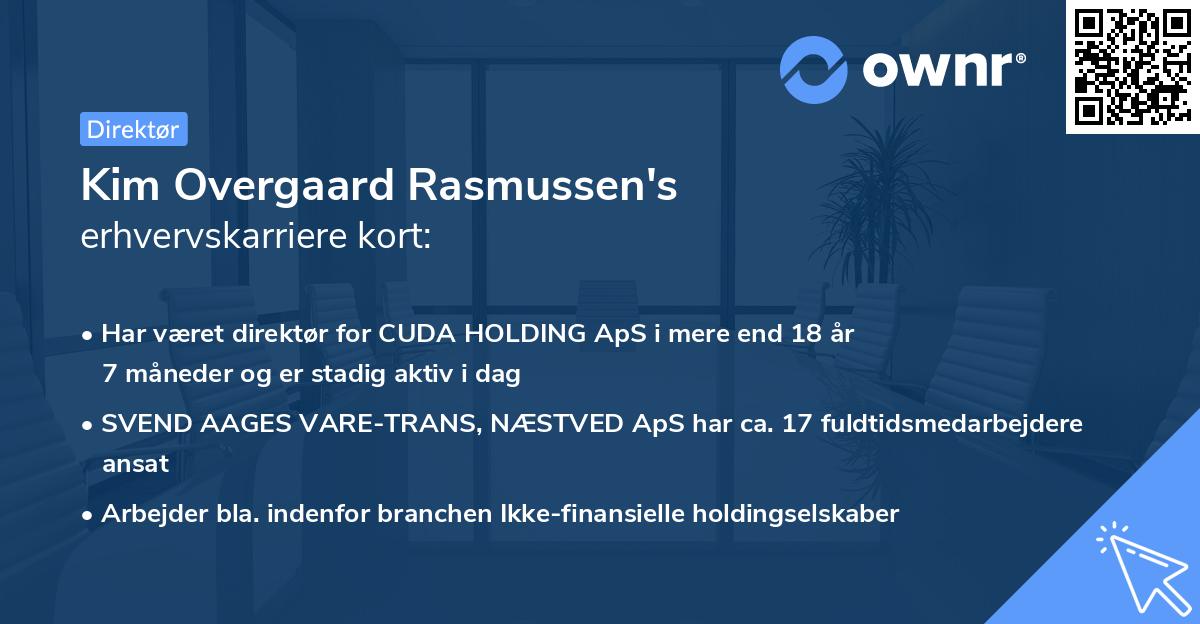 Kim Overgaard Rasmussen's erhvervskarriere kort
