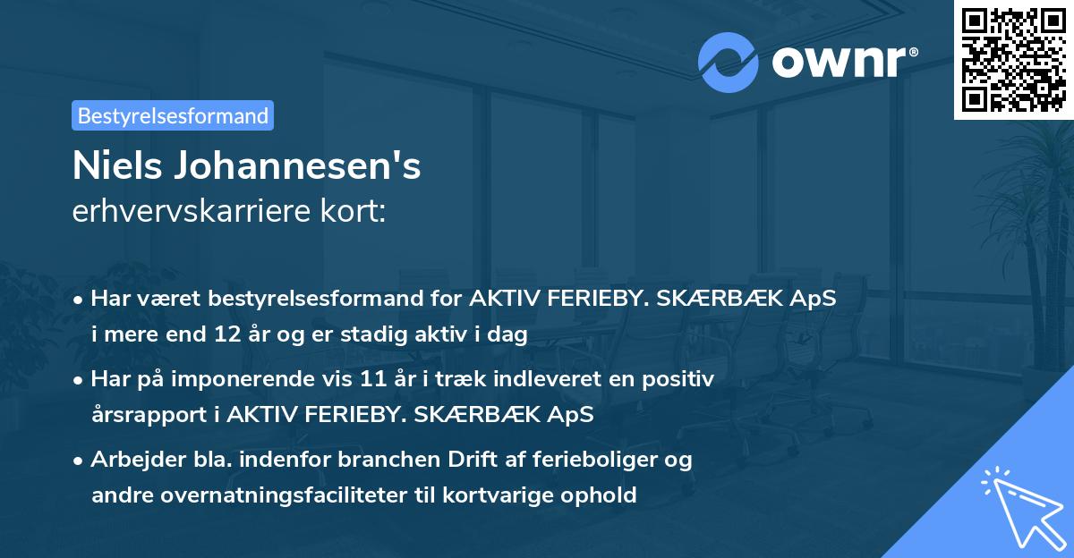Niels Johannesen's erhvervskarriere kort