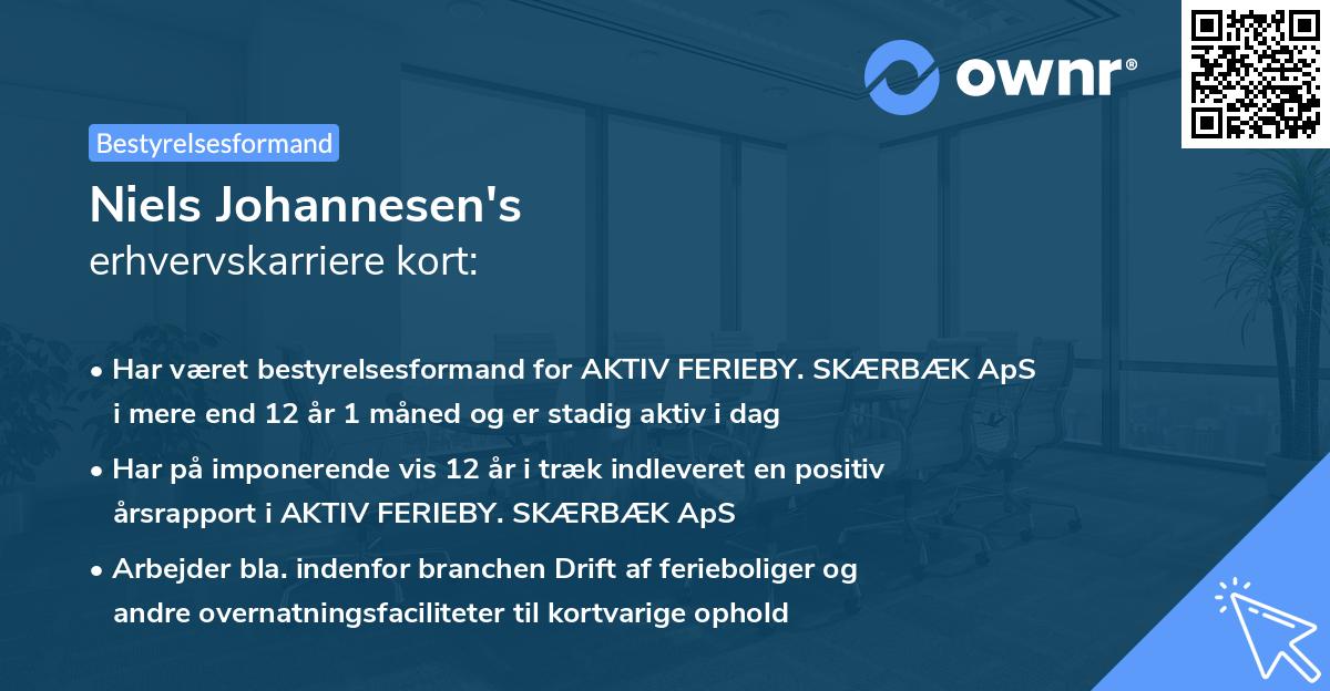 Niels Johannesen's erhvervskarriere kort