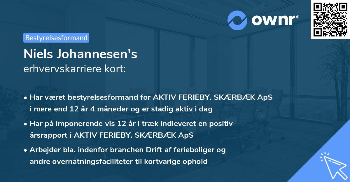 Niels Johannesen's erhvervskarriere kort