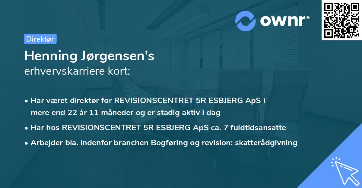 Henning Jørgensen's erhvervskarriere kort