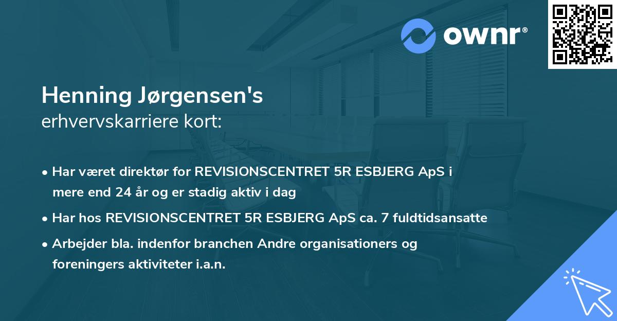 Henning Jørgensen's erhvervskarriere kort