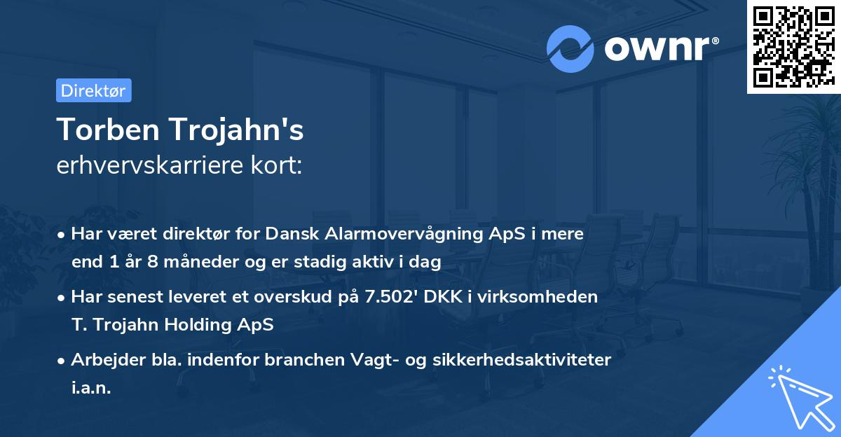 Torben Trojahn's erhvervskarriere kort