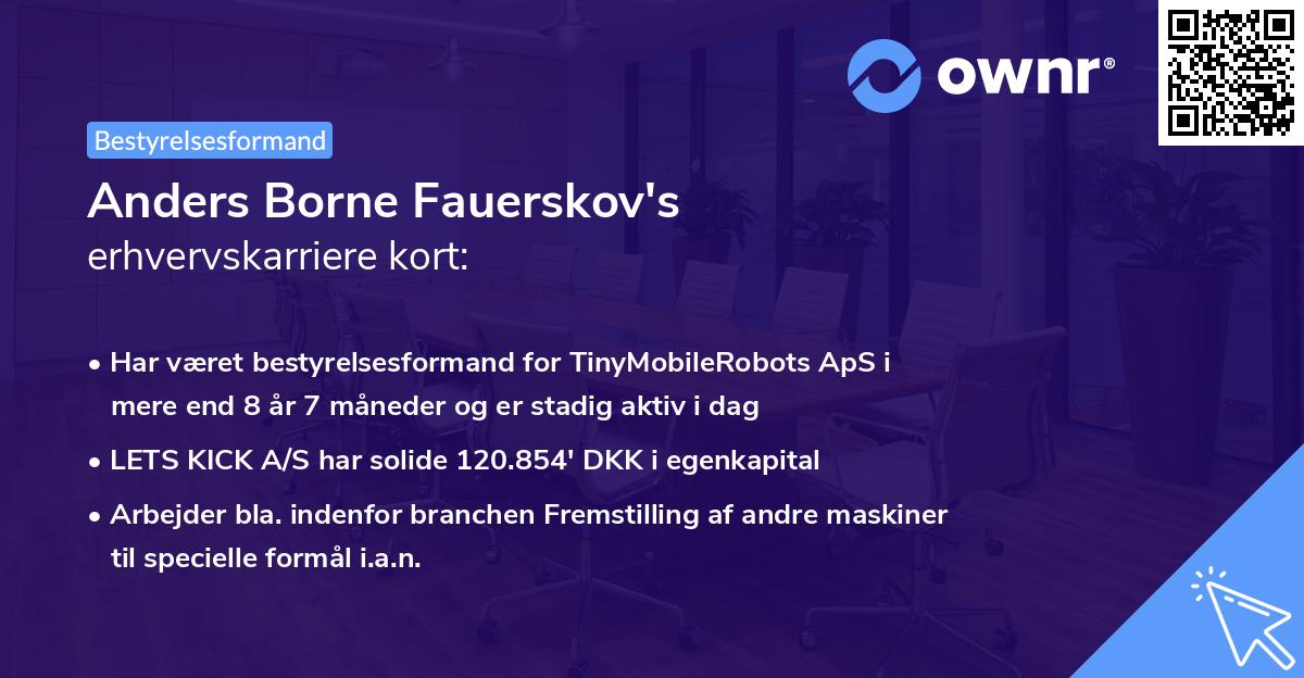 Anders Borne Fauerskov's erhvervskarriere kort
