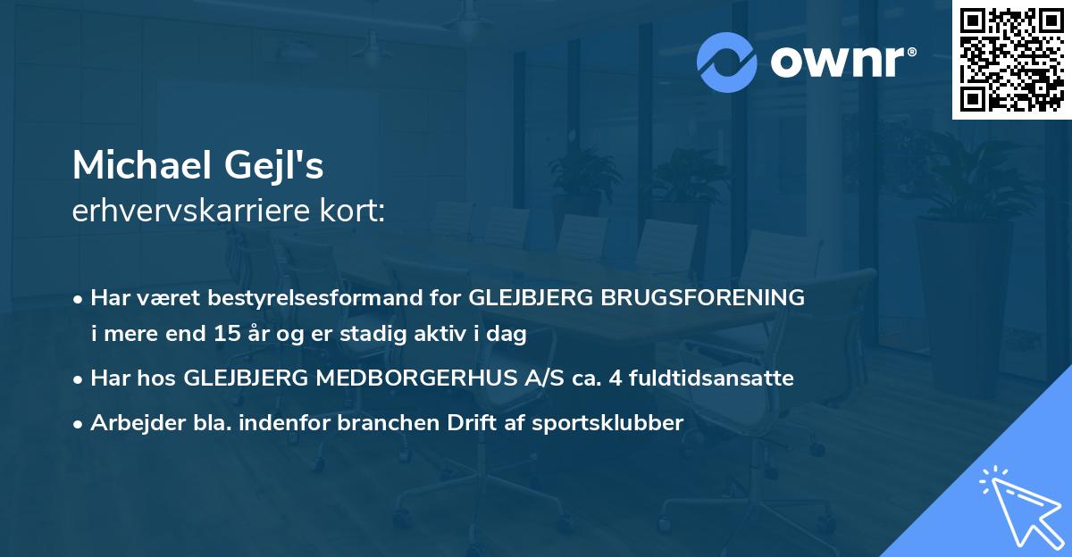 Michael Gejl's erhvervskarriere kort