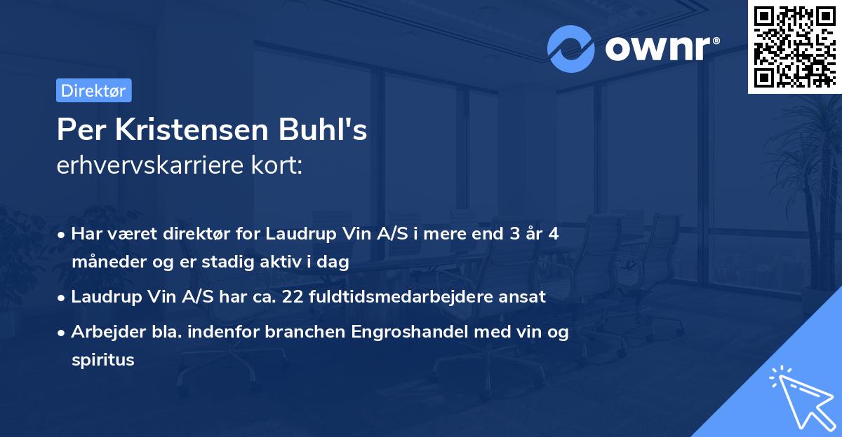 Per Kristensen Buhl's erhvervskarriere kort