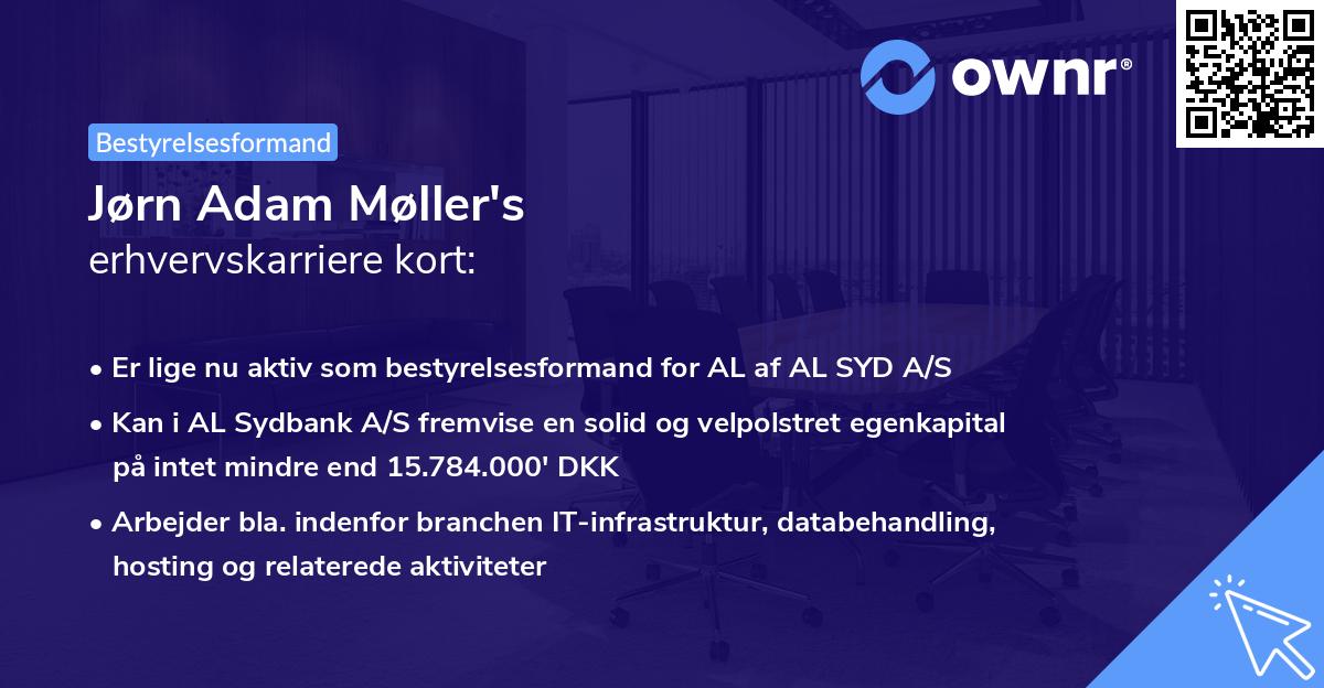 Jørn Adam Møller's erhvervskarriere kort