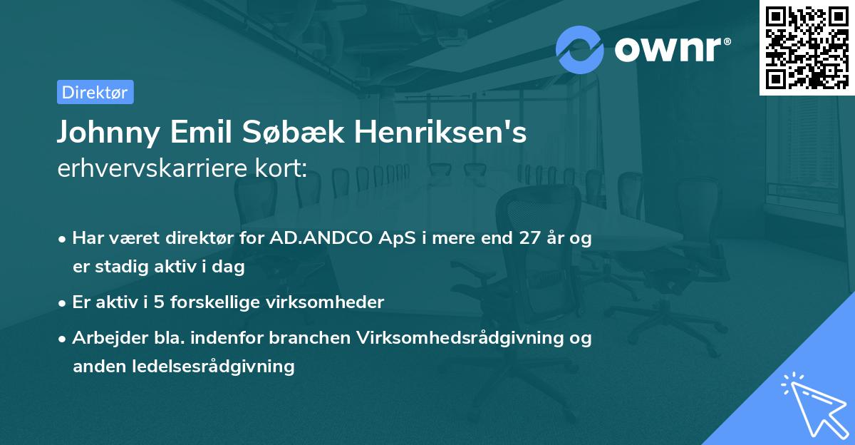 Johnny Emil Søbæk Henriksen's erhvervskarriere kort