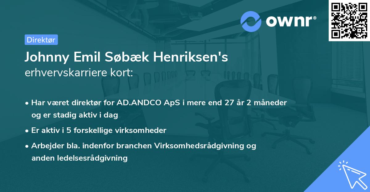Johnny Emil Søbæk Henriksen's erhvervskarriere kort