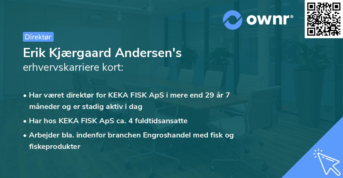 Erik Kjærgaard Andersen's erhvervskarriere kort