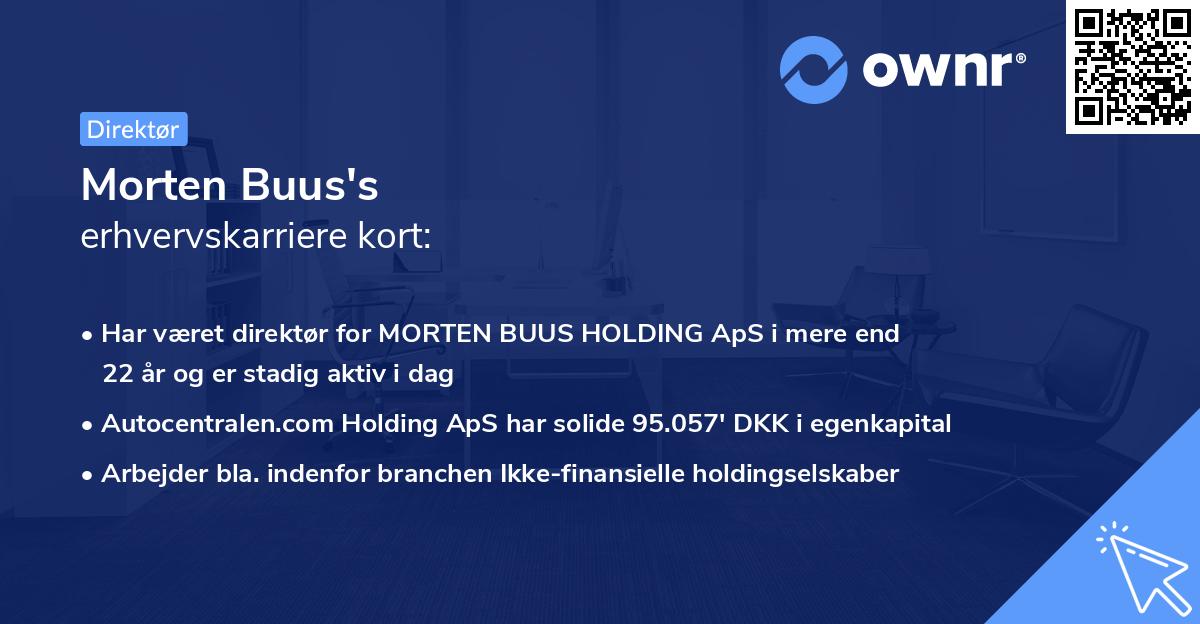 Morten Buus's erhvervskarriere kort