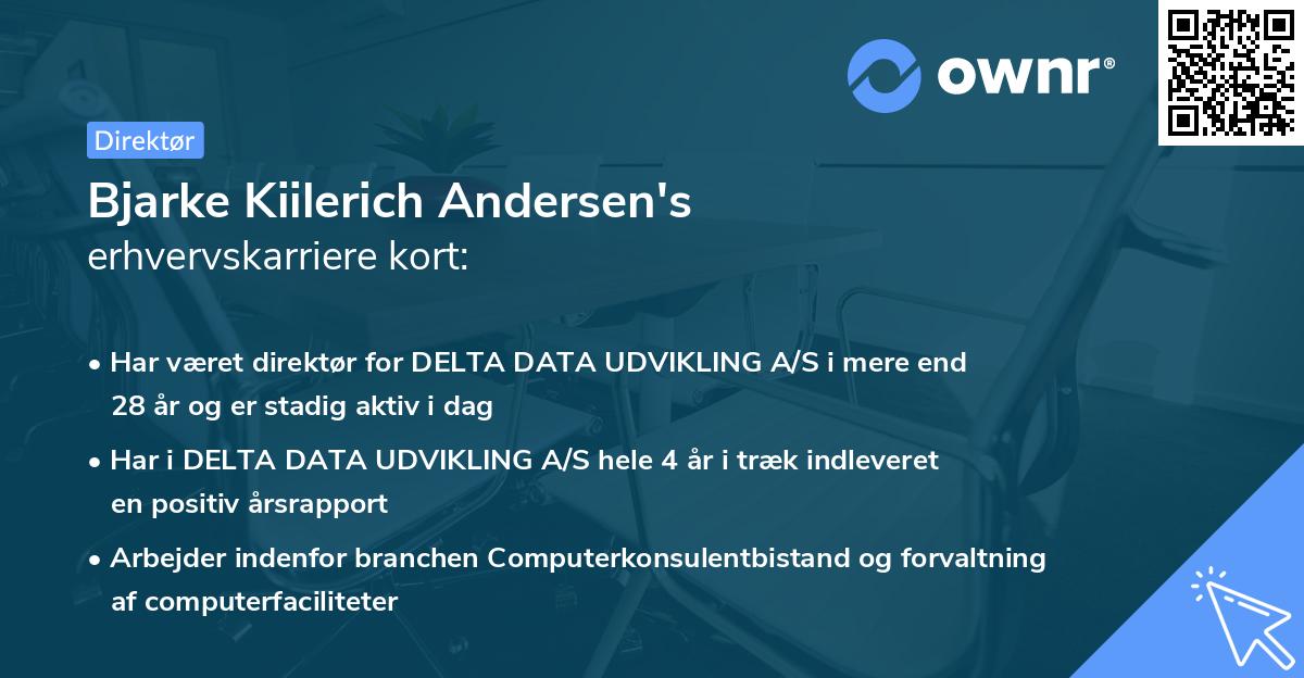 Bjarke Kiilerich Andersen's erhvervskarriere kort