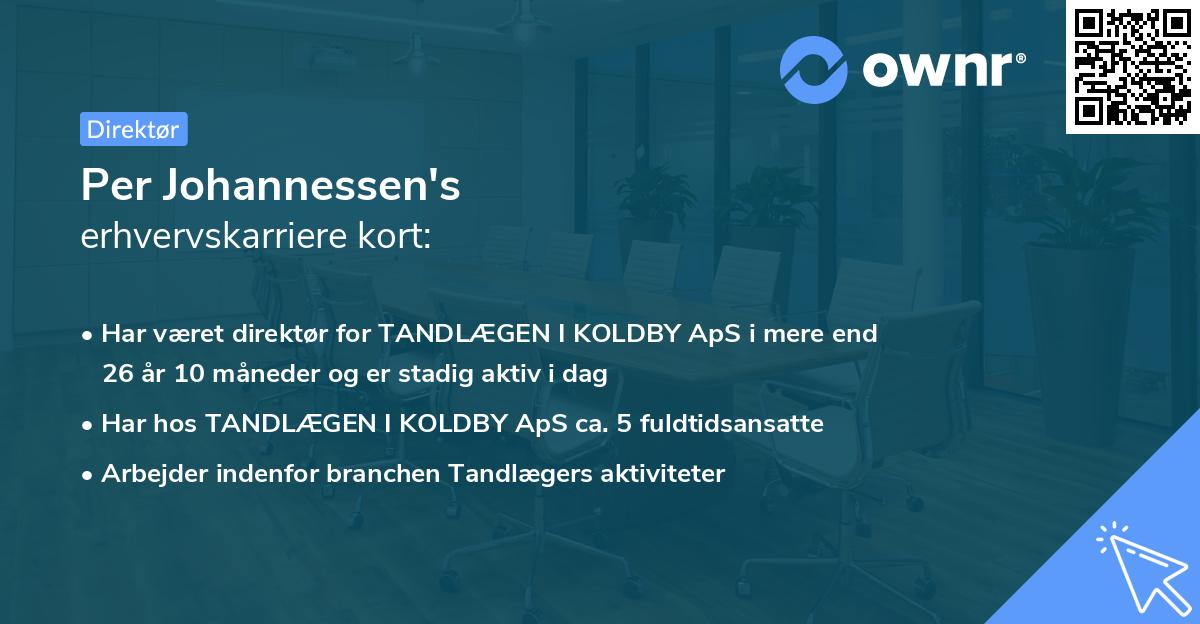 Per Johannessen's erhvervskarriere kort