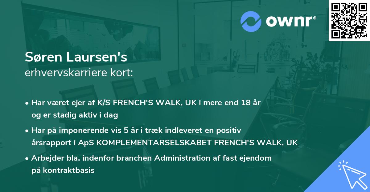 Søren Laursen's erhvervskarriere kort