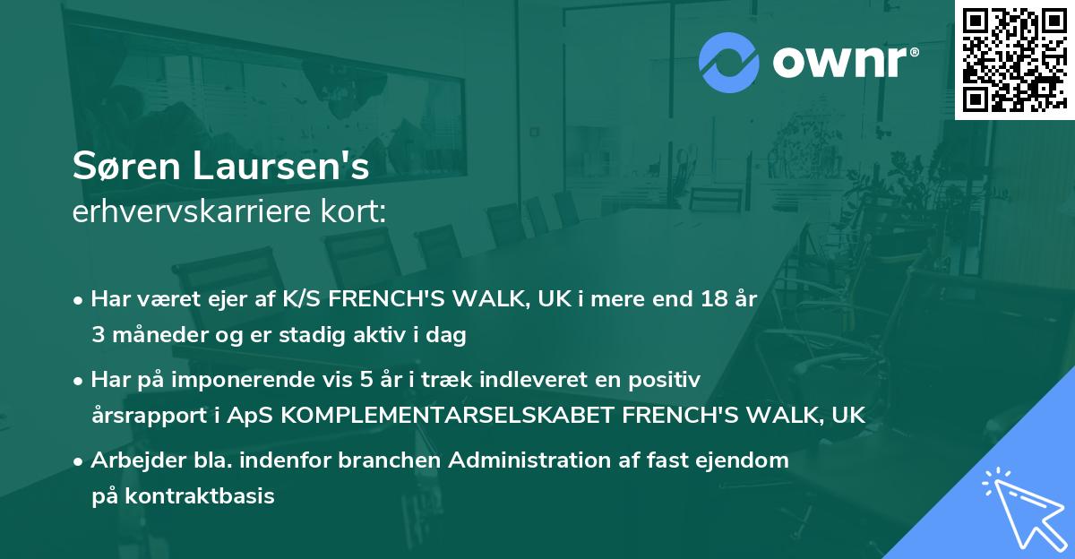 Søren Laursen's erhvervskarriere kort