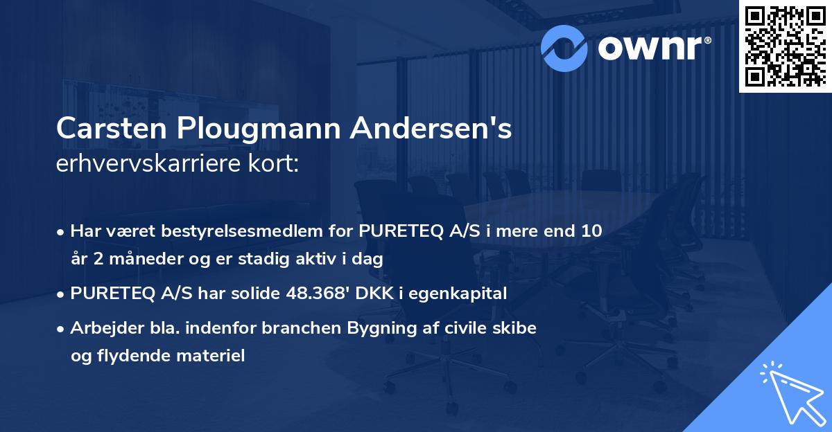 Carsten Plougmann Andersen's erhvervskarriere kort