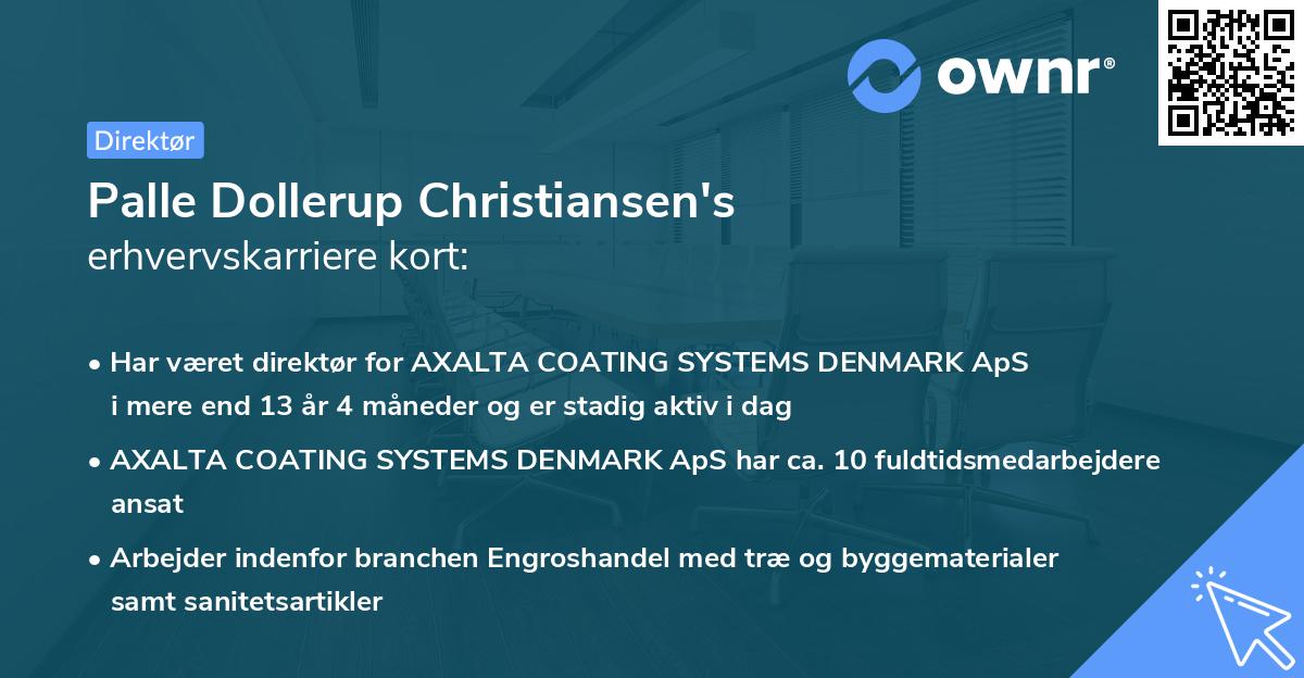 Palle Dollerup Christiansen's erhvervskarriere kort