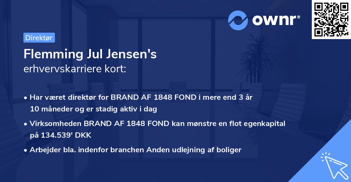 Flemming Jul Jensen's erhvervskarriere kort