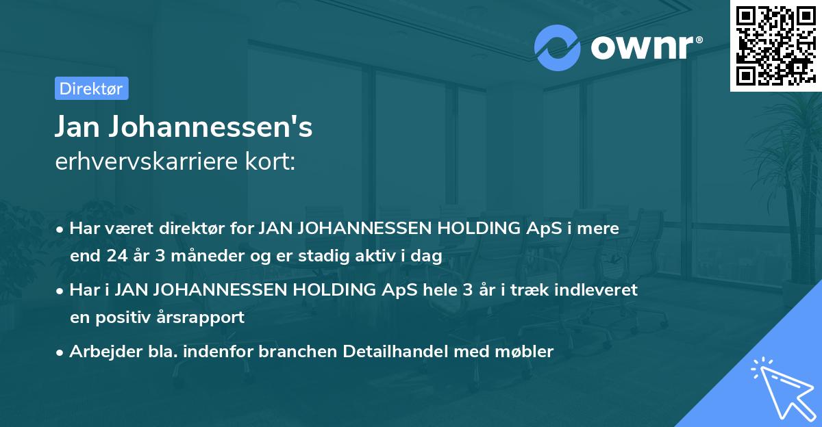 Jan Johannessen's erhvervskarriere kort