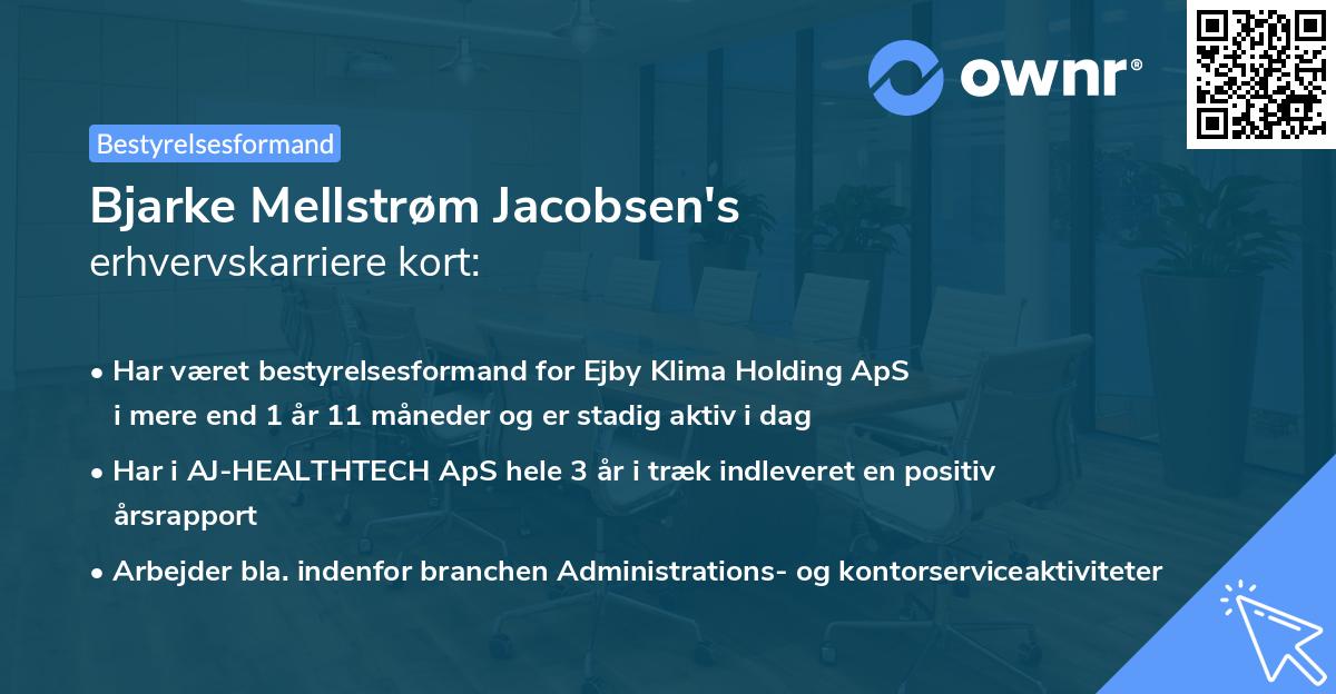 Bjarke Mellstrøm Jacobsen's erhvervskarriere kort