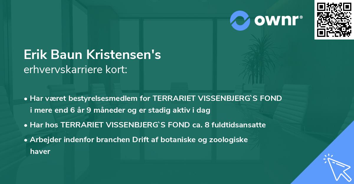 Erik Baun Kristensen's erhvervskarriere kort