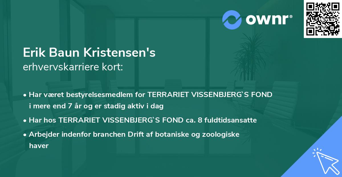 Erik Baun Kristensen's erhvervskarriere kort
