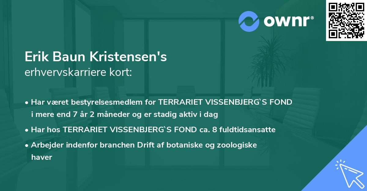 Erik Baun Kristensen's erhvervskarriere kort