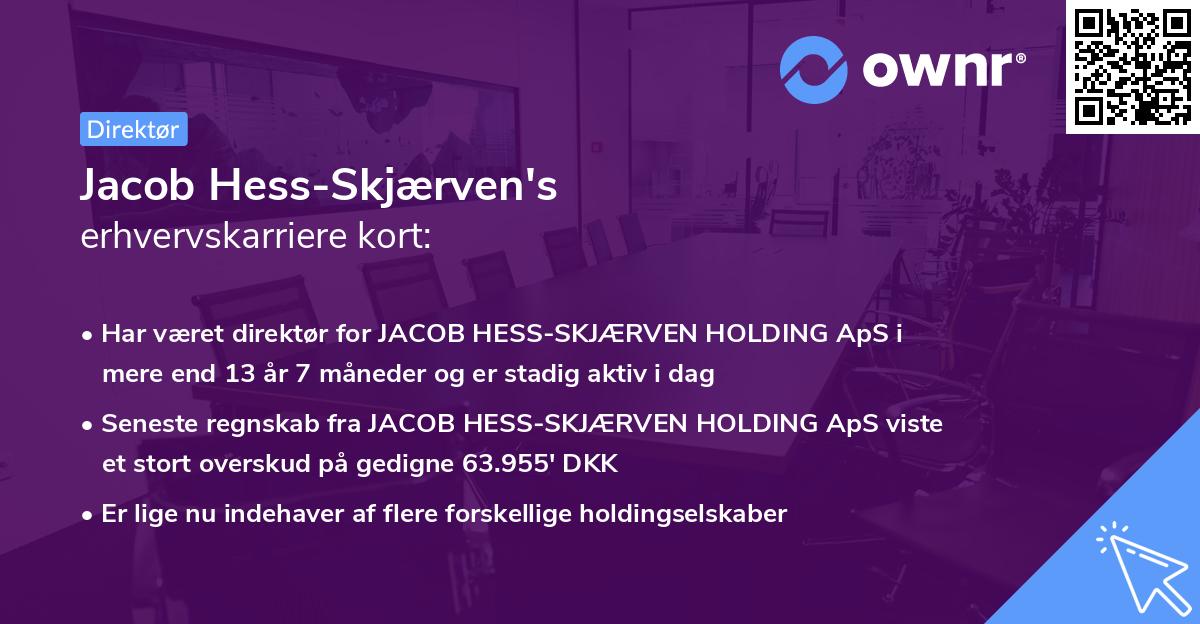 Jacob Hess-Skjærven's erhvervskarriere kort