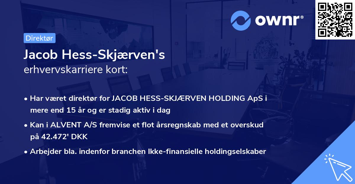 Jacob Hess-Skjærven's erhvervskarriere kort