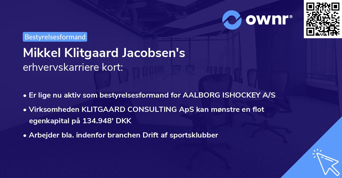Mikkel Klitgaard Jacobsen's erhvervskarriere kort