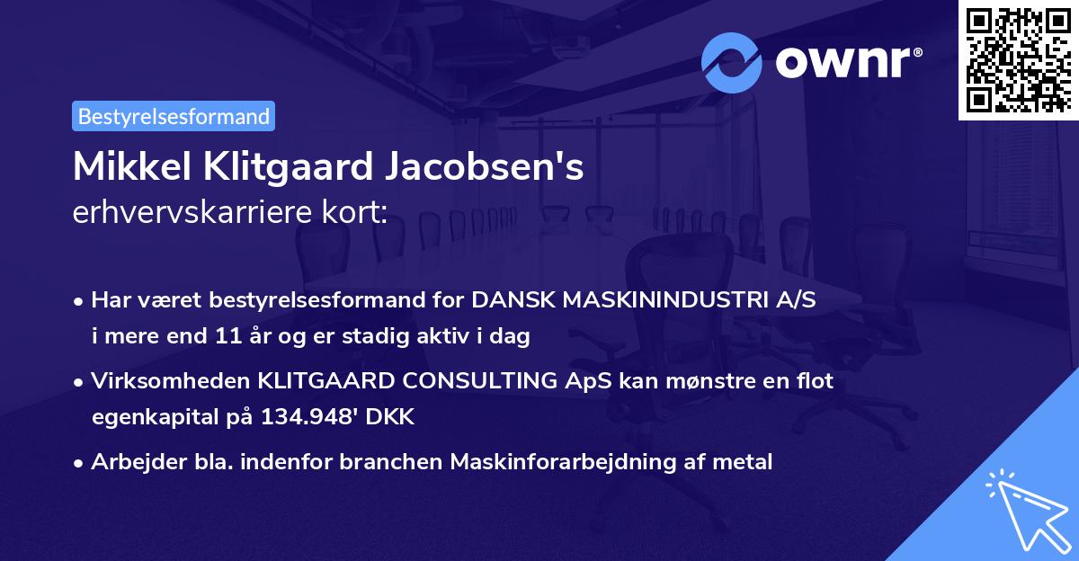 Mikkel Klitgaard Jacobsen's erhvervskarriere kort