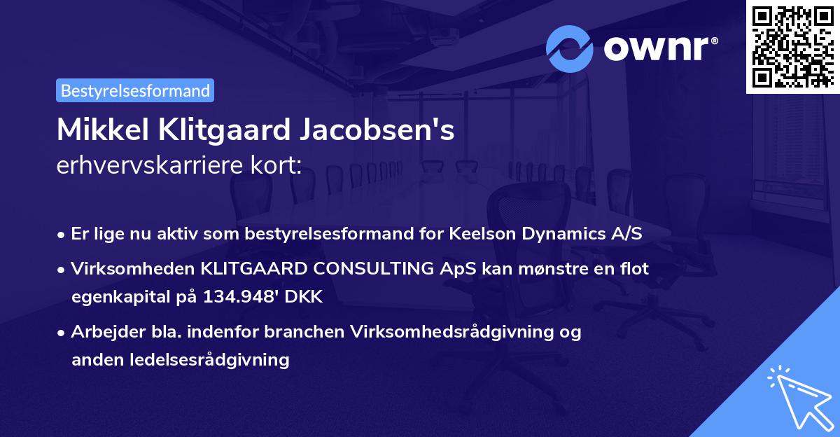 Mikkel Klitgaard Jacobsen's erhvervskarriere kort