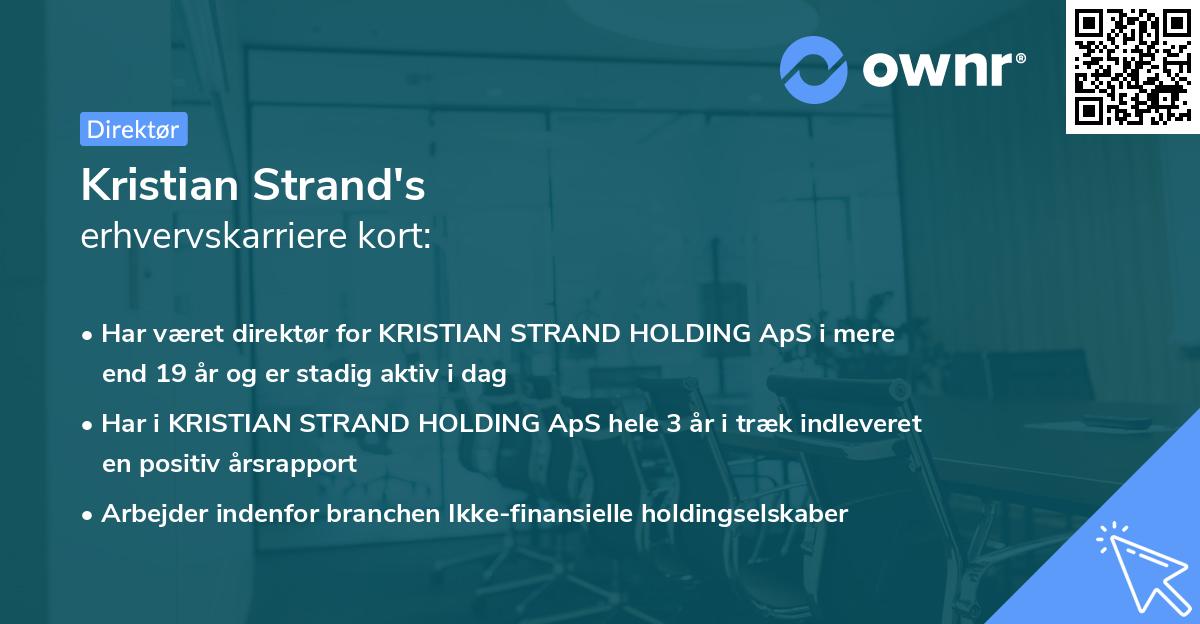 Kristian Strand's erhvervskarriere kort