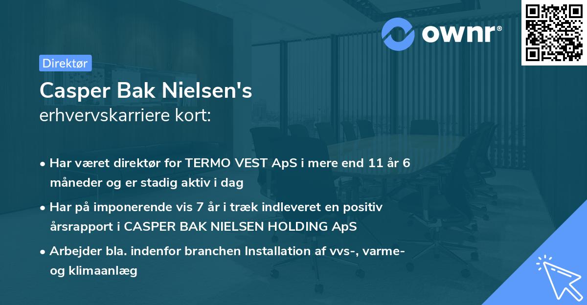 Casper Bak Nielsen's erhvervskarriere kort
