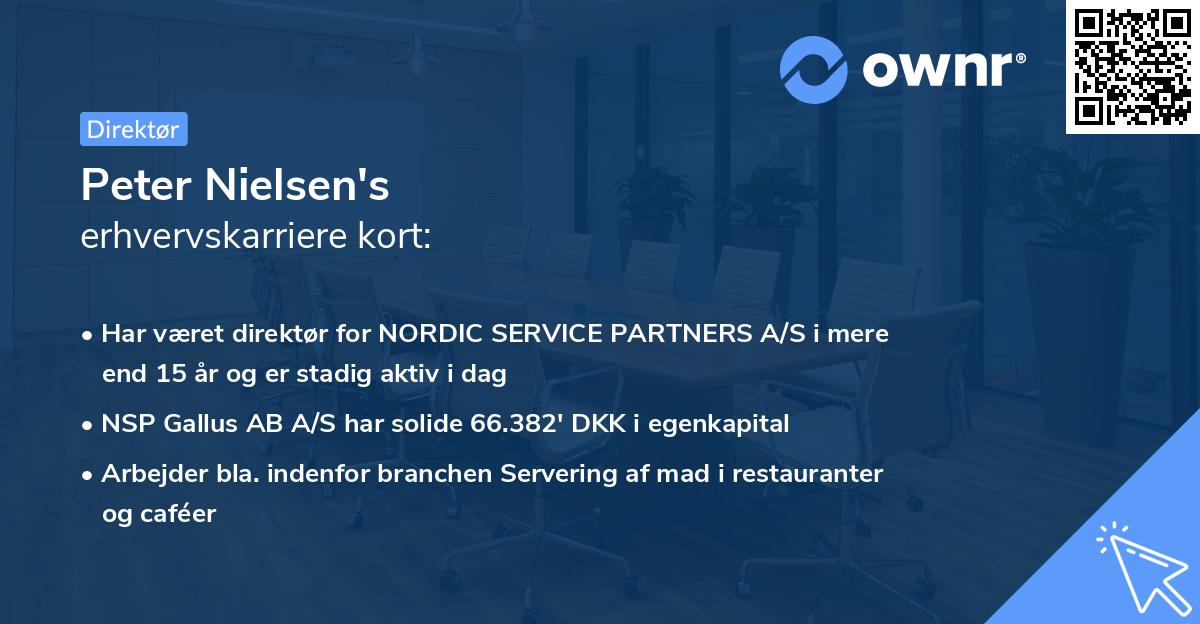 Peter Nielsen's erhvervskarriere kort