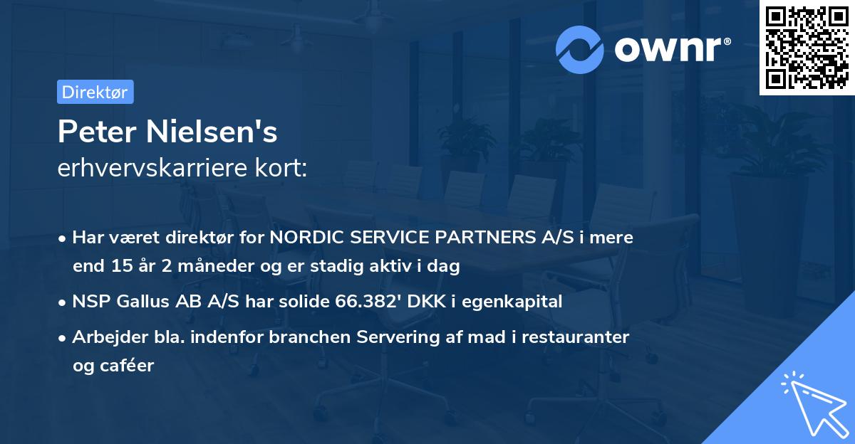 Peter Nielsen's erhvervskarriere kort