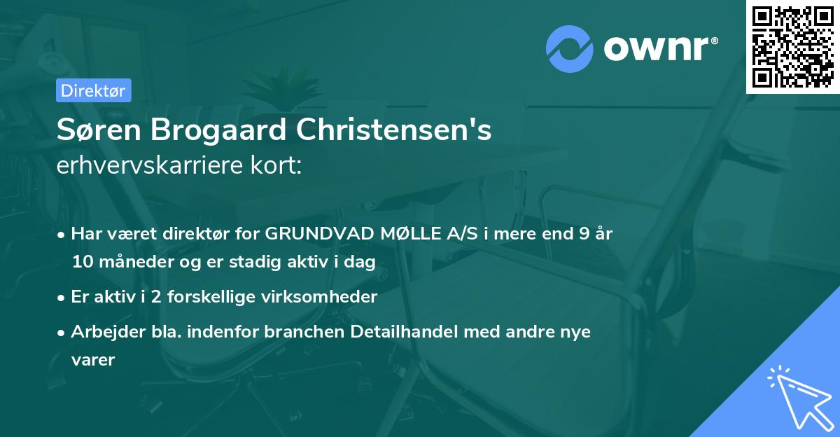 Søren Brogaard Christensen's erhvervskarriere kort